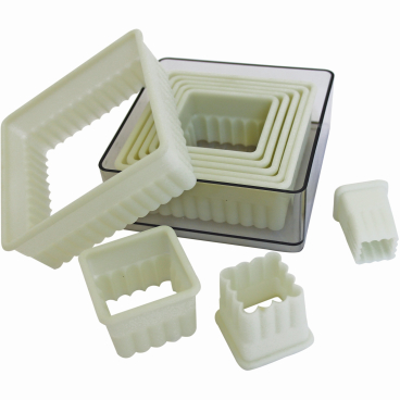 SCHNEIDER Ausstechersatz aus Nylon, Quadrat 9-teiliges Set, gezackt - Bild-Darstellung des Produktes 1