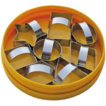 SCHNEIDER Dekor-Ausstecher aus Edelstahl, Geometrie 8-teiliges Set - Bild-Darstellung des Produktes 1