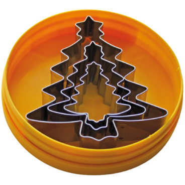 SCHNEIDER Dekor-Ausstecher aus Edelstahl, Tannen 4-teiliges Set - Bild-Darstellung des Produktes 1