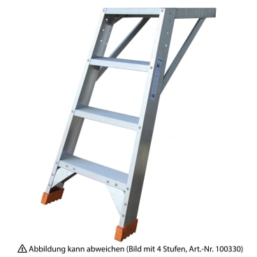ASC Anstellleiter mit Wandabstand 4 Stufen und 3m Arbeitshöhe 1 Stück - Bild-Darstellung des Produktes 1