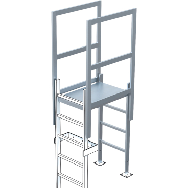 Zarges Ausstieg mit Übergang Stahl verzinkt 800mm 1 Stück - Bild-Darstellung des Produktes 1