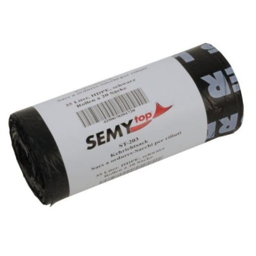 SEMYtop HDPE Kehrichtsäcke, ca. 35 l, schwarz