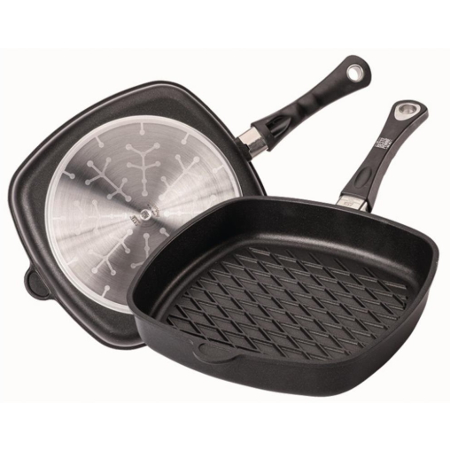 AMT Gastroguss E285BBQ Induktions-Eckpfanne, H: 5 cm, 28 x 28 cm