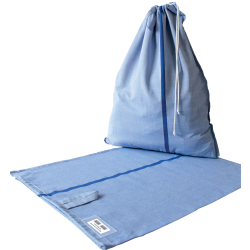 W.F. GÖZZE Frottierweberei GmbH Gözze Bewohnerwäschesack, 50 x 70 cm, Hochstabiler Wäschetransportsack mit Beschriftungslasche, Farbe: gelb / gelb 9902-11-7