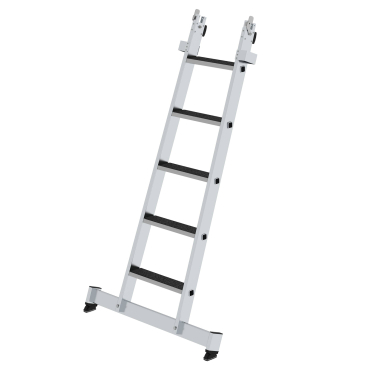 MUNK Stufen-Glasreinigerleiter mit nivello-Traverse clip-step R13, 5-stufiges Unterteil 1 Stück - Bild-Darstellung des Produktes 1