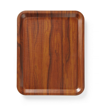 Serviertablett, rechteckig, rutschfest, laminiert, AmerBox, Mahagoni, 460x360mm 507025 - Bild-Darstellung des Produktes 1
