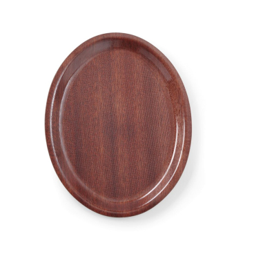 Serviertablett in Holzoptik, oval, AmerBox, Mahagoni, 200x265mm 507568 - Bild-Darstellung des Produktes 1