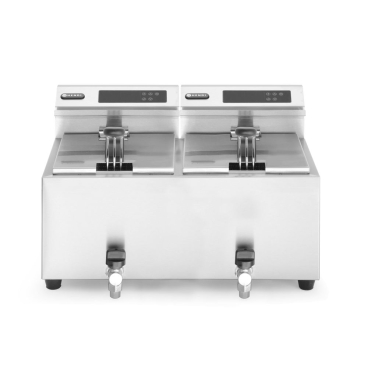 Friteuse Profi Line digital- mit Ablasshahn 2 x 8 l, HENDI, Profi Line, 16L, 230V/7000W, 605x515x(H)350mm 207376 - Bild-Darstellung des Produktes 1