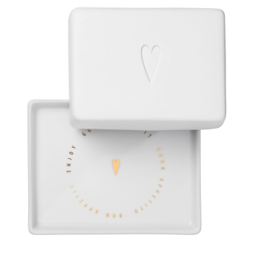 räder POESIE ET TABLE Butterdose Herz, Porzellan, 13x6x10 cm 13x6x10 cm - Bild-Darstellung des Produktes 1