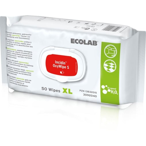ECOLAB Incidin OxyWipe S XL Desinfektionstücher, 25 x 37 cm