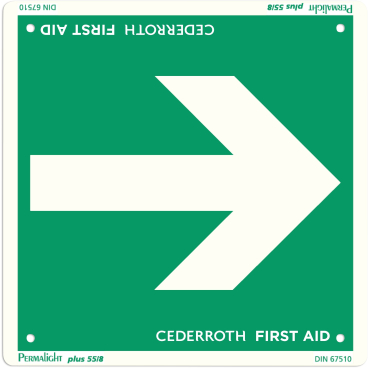 Cederroth Hinweisschild "Richtungspfeil" 20 x 20 cm 1 Stück - Bild-Darstellung des Produktes 1