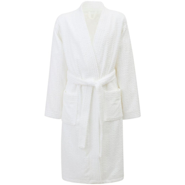 Lexington Unisex Structured Kimono-Bademantel, Baumwolle/Tencel-Mischung, ÖKO-TEX-zertifiziert, 2 Taschen, verstellbarer Bindegürtel. XL - Bild-Darstellung des Produktes 1