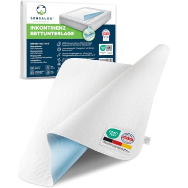 Sensalou Inkontinenz Unterlage 50x90 cm Krankenbett Auflagen 4er Set wasserdichte&waschbar 50x90 cm - 4er Pack - Bild-Darstellung des Produktes 1