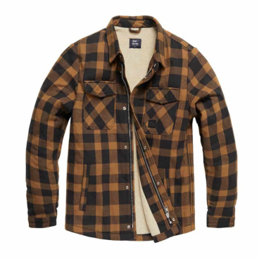 Vintage Industries Craft Heavyweight Sherpa – Karo-Flanell Workwear-Jacke, 100% Baumwolle mit warmem Sherpa-Futter. 2XL - Bild-Darstellung des Produktes 1