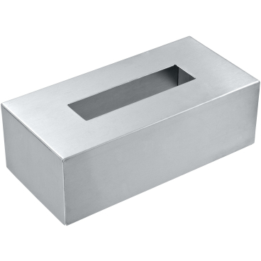 WENKO Edelstahlbox für Kosmetiktücher – 1 Stück, Maße: 25 x 8 x 12 cm