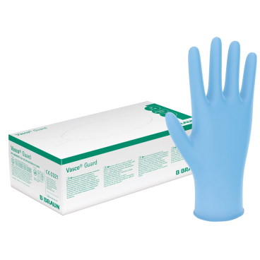 B. Braun Vasco® Guard Einmalhandschuhe, Nitril 1 Karton = 10 Packungen, Größe XS - Bild-Darstellung des Produktes 1