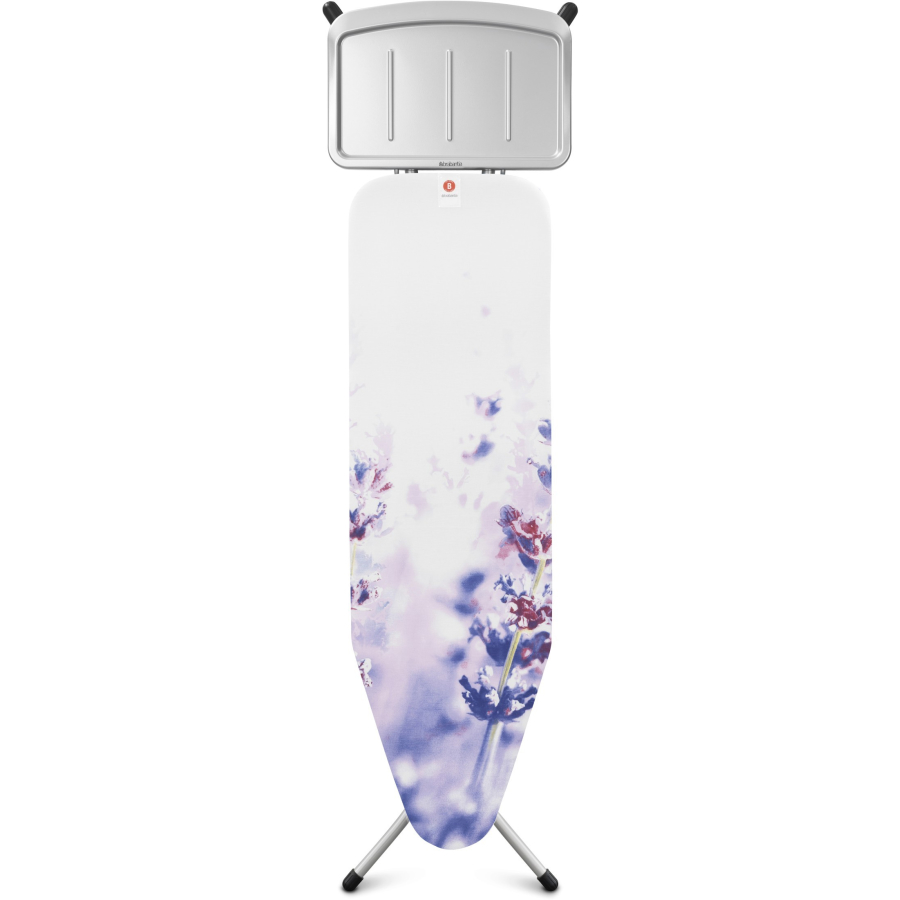 Brabantia „Solide“ Streckmetall Bügeltisch, Größe B, Motiv: Lavender