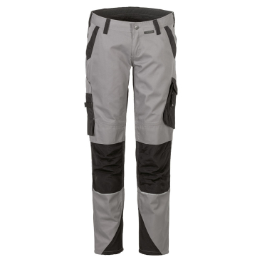 Planam Damen Stretch-Bundhose NORIT – ergonomisch, verstärkt, Kniepolstertaschen (EN 14404) Farbe: zink/schwarz, Größe: 34 - Bild-Darstellung des Produktes 1