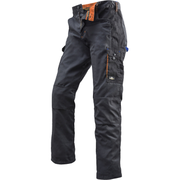 Uncle Sam Bundhose – robuste, komfortable Arbeitshose für Handwerk und Outdoor. schwarz/marine/orange Gr. 54 - Bild-Darstellung des Produktes 1