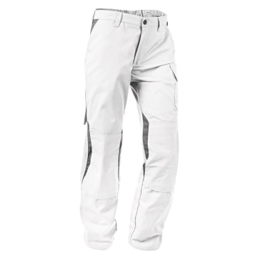 Kübler Workwear Vita Mix Arbeitshose – robust, komfortabel und strapazierfähig, ideal für Handwerk und Profis. weiß/mittelgrau - Bild-Darstellung des Produktes 1