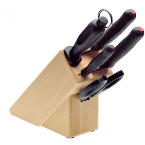 Giesser Messerblock PrimeLine, 5-teilig, aus Buche