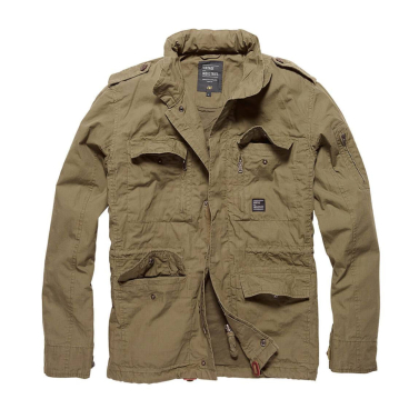 Vintage Industries Cranford Jacke, robuste Ripstop-Baumwolle, gefüttert, Camouflage. L - Bild-Darstellung des Produktes 1