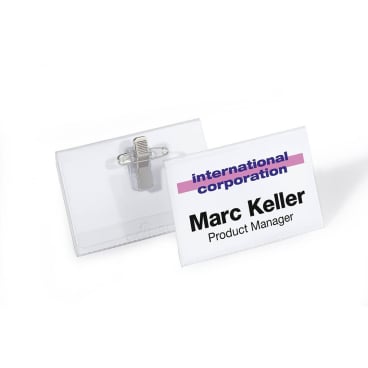 DURABLE Namensschild mit Kombiklemme 1 Packung = 50 Stück - Bild-Darstellung des Produktes 1