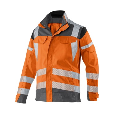 Kübler Reflectiq Jacke PSA 2 – hochsichtbare, ergonomische Schutzjacke für Profis, hergestellt in Deutschland. warnorange/anthrazit - Bild-Darstellung des Produktes 1