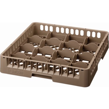 Bartscher Gläserkorb, 16 Fächer, braun Maße: 500 x 500 x 100 mm - Bild-Darstellung des Produktes 1