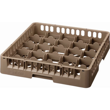 Bartscher Gläserkorb, 25 Fächer, braun Maße: 500 x 500 x 100 mm - Bild-Darstellung des Produktes 1