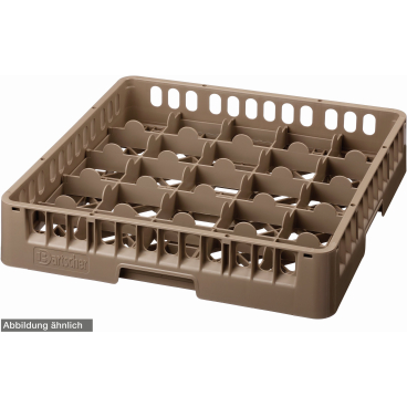 Bartscher Gläserkorb, 25 Fächer, braun Abmessung: 500 x 500 x 142 mm - Bild-Darstellung des Produktes 1