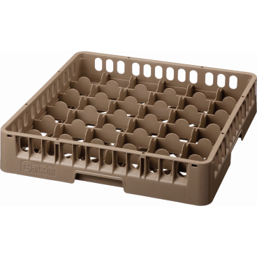 Bartscher Gläserkorb, 36 Fächer, braun Maße: 500 x 500 x 100 mm - Bild-Darstellung des Produktes 1