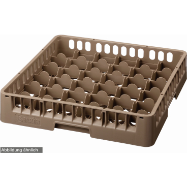 Bartscher Gläserkorb, 36 Fächer, braun Abmessung: 500 x 500 x 142 mm - Bild-Darstellung des Produktes 1