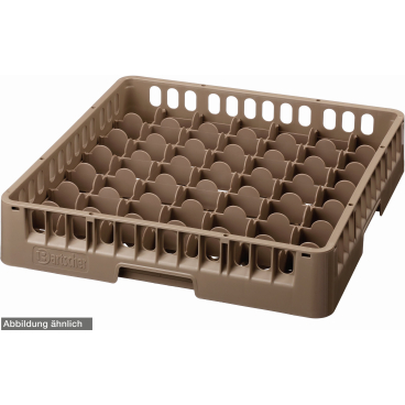 Bartscher Gläserkorb, 49 Fächer, braun Abmessung: 500 x 500 x 142 mm - Bild-Darstellung des Produktes 1