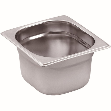 APS GN 1/6 Gastronorm-Behälter, 17,6x16,2 Cm, 1 Liter, Melamin, Schwarz - Spülmaschinengeeignet, Für Küche & Gastronomie