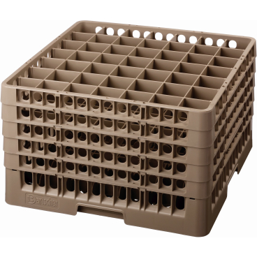 Bartscher Gläserkorb, 49 Fächer, braun Abmessung: 500 x 500 x 306 mm - Bild-Darstellung des Produktes 1