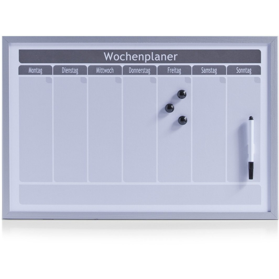 Zeller Wochenplaner Magnetisch 60 X 40 Cm Grau Material