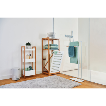 Zeller Badschrank mit Ablage Material: Bambus/MDF, wei, 30 x 30 x 96 cm  kaufen