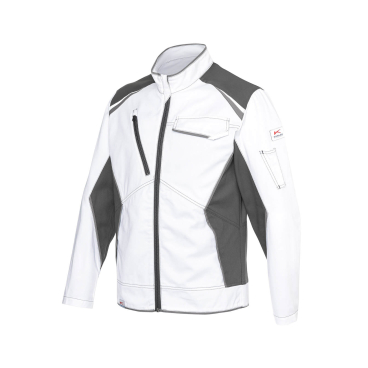 Kübler Iconiq Cotton Jacke L weiß/anthrazit, 100% Baumwolle. L - Bild-Darstellung des Produktes 1