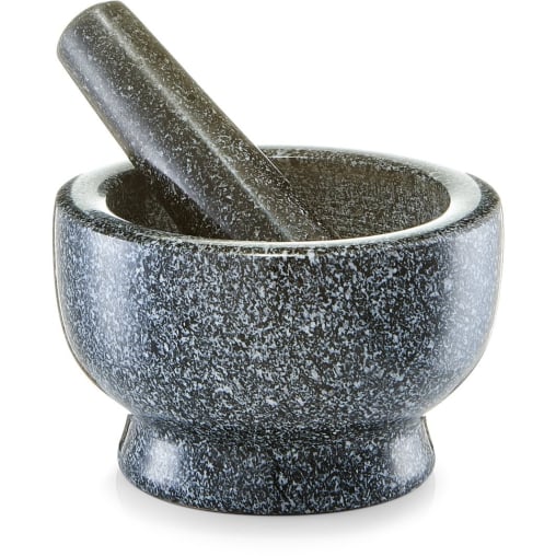 Zeller Mörser & Stößel-Set, anthrazit, Ø 13 x 8 cm