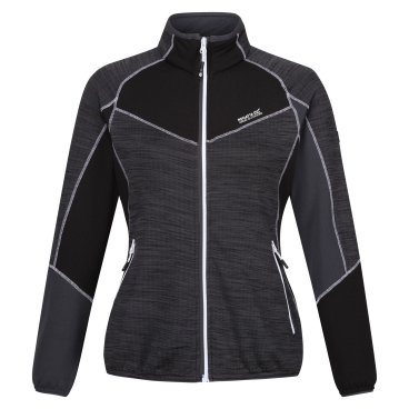 Regatta - "Hepley II" Fleecejacke Durchgehender Reißverschluss für Damen - Mittelgrau/Schwarz 46 DE - Bild-Darstellung des Produktes 1
