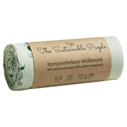 TSP Bio Müllbeutel, 6-8 Liter, 100% heim-kompostierbar 37 x 39 cm