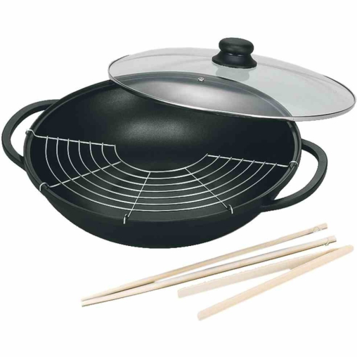 KRÜGER Leipzig Aluguss Wok, 36 cm