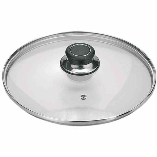 KRÜGER Diamant Glasdeckel mit Edelstahlschutzrand, 32 cm