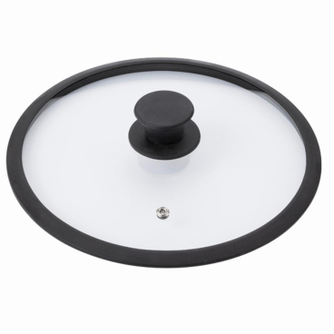 KRÜGER Saphir Universal-Glasdeckel mit schwarzem Silikonrand Durchmesser: 24 cm - Bild-Darstellung des Produktes 1