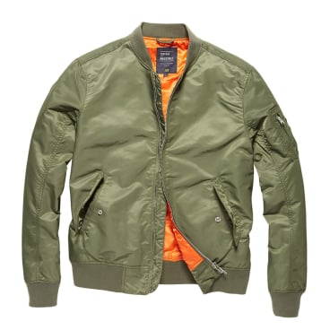 Vintage Industries Welder MA-1 Workwear-Jacke, 100% Nylon, leicht wattiert mit Polyester-Futter. 3XL - Bild-Darstellung des Produktes 1