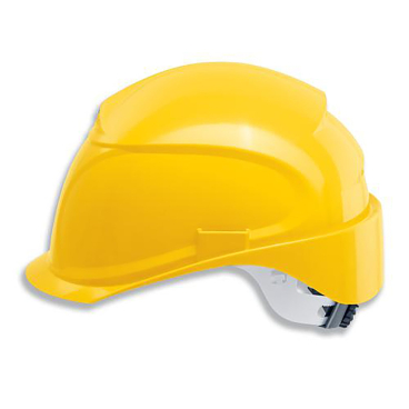 Uvex airwing B-S-WR Schutzhelm, 6‑Punkt-Textilband, individuell verstellbar, kompatibel mit Visier und Kapselgehörschutz. gelb - Bild-Darstellung des Produktes 1