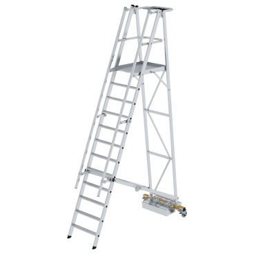 MUNK Podestleiter fahrbar mit schmaler Traverse 12 Stufen 1 Stück - Bild-Darstellung des Produktes 1
