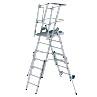 MUNK Plattformleiter FlexxStep 5 Sprossen mit Teleskopaufsatz plus 2 Sprossen 1 Stück - Bild-Darstellung des Produktes 1
