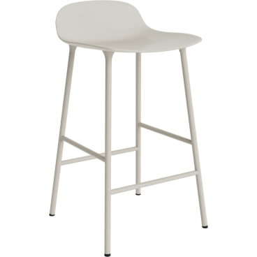Normann Copenhagen Form Barstuhl Steel, grau, Polypropylen-Sitz, lackierter Stahl. Sitzhöhe 65 cm - B 43 x T 43 cm - Bild-Darstellung des Produktes 1